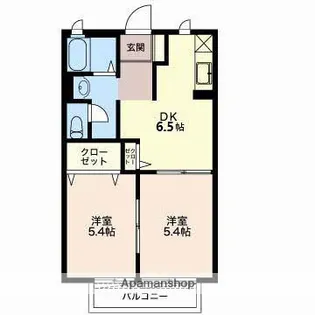 アルジャン神田川Ⅱ【1階】の間取り