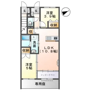 メゾン フィールド【1階】の間取り