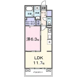 ボナミ B【3階】の間取り