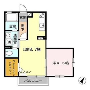 クレール【2階】の間取り