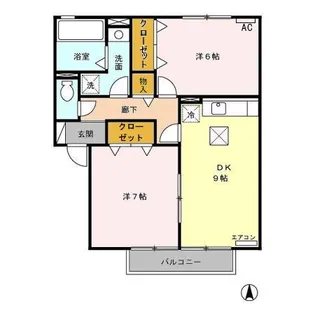 セジュール杉本 A【1階】の間取り