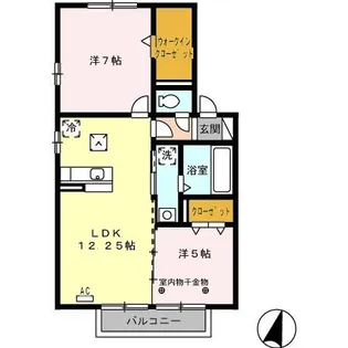 ラ・パール サード【1階】の間取り