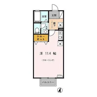 アムールUNION【1階】の間取り