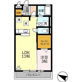P.B.スクエア(ピービースクエア)【1階】の間取り