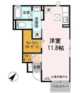 カスケード草薙【1階】の間取り