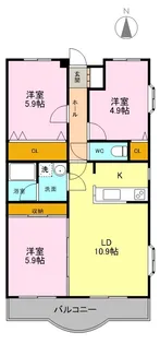 サンライト【2階】の間取り