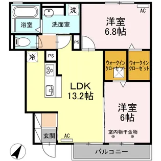 フィオーレA【1階】の間取り