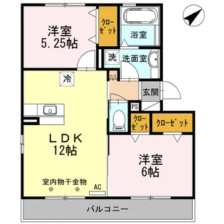 ラ・ルナブリラ【2階】の間取り