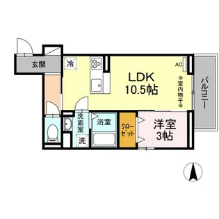 SERENOM(セレノム)【3階】の間取り