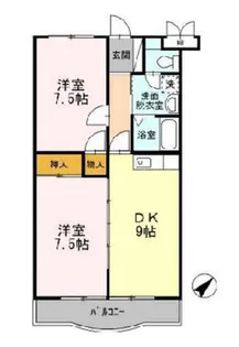 2DKの間取り画像