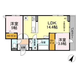 アストロ馬渕【3階】の間取り