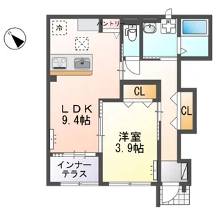 サンコーポ福田【1階】の間取り