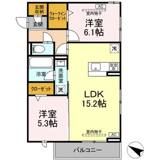 D CREST長沼3丁目【1階】の間取り