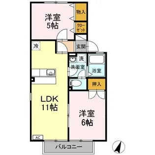 メルベーユ A【1階】の間取り