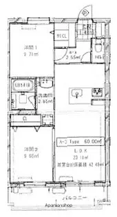 グレイスFUJIOKA【303号室】の間取り