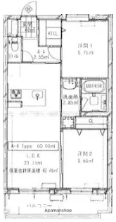 グレイスFUJIOKA【105号室】の間取り