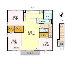 リヴェール北安東【2階】の間取り