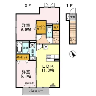 ミラ モンテ I【2階】の間取り