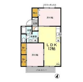 サクセス石川 D【2階】の間取り