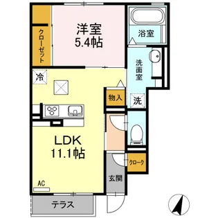 ペスカ・ペーラ【1階】の間取り