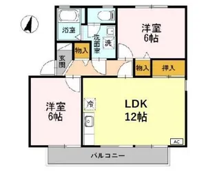 メゾンクレール【201号室】の間取り