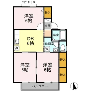 ファルコムS【2階】の間取り