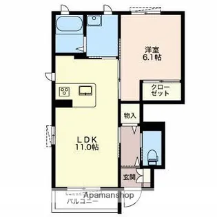 ベルメゾン【1階】の間取り