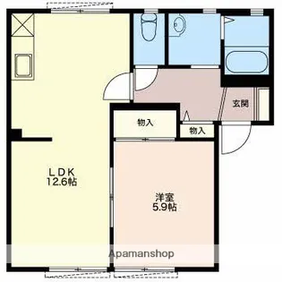 ビューテラスB【1階】の間取り