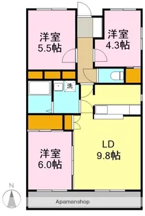 ロイヤルメゾン【204号室】の間取り