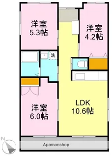 ロイヤルメゾン【102号室】の間取り