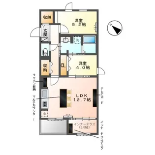 アストライア北安東【1階】の間取り