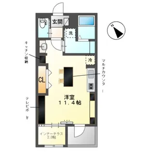 アストライア北安東【2階】の間取り