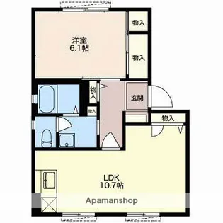 グランメールB【1階】の間取り