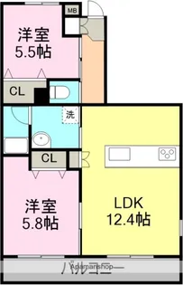 プランドール葵【301号室】の間取り