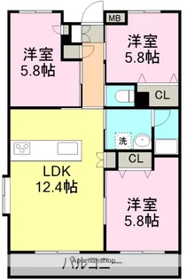 プランドール葵【204号室】の間取り