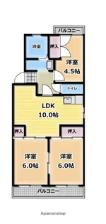 ロイヤルまさや【403号室】の間取り