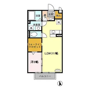 ヴィラ ソレイユ【1階】の間取り