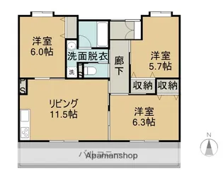 西焼津メゾン小石川【202号室】の間取り