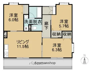西焼津メゾン小石川【1階】の間取り