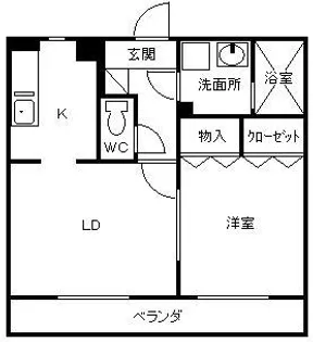 メゾンサンパティーク【3階】の間取り