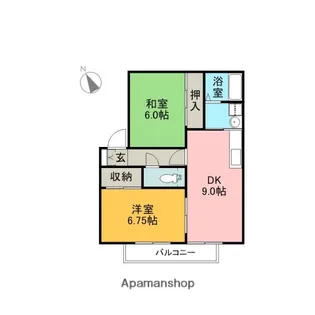 ドミール西平A【1階】の間取り