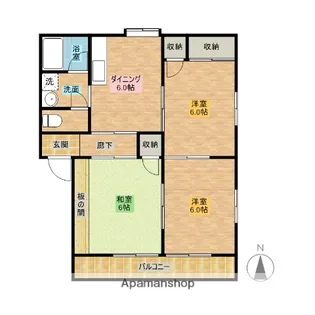 エクセラン吉田B【203号室】の間取り