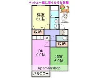 ボナールAB【1階】の間取り