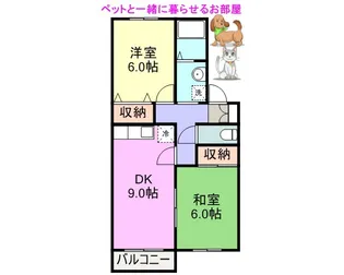 ボナールAB【1階】の間取り