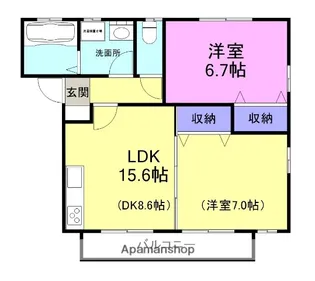 プランドール【1階】の間取り
