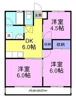 グランドール高城B【203号室】の間取り