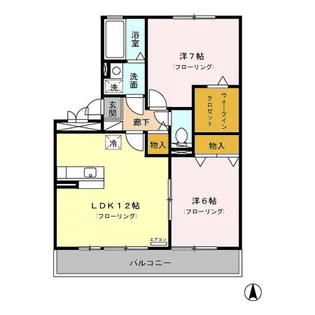 サンハイムさつき【2階】の間取り