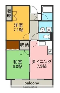 ドミール中田町【3階】の間取り