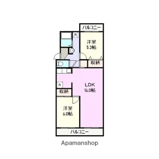 エトワールK【1階】の間取り
