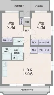 コルティーレ桜堤【4階】の間取り